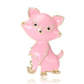 Enamel Kitten Brooch In 3 Color Variants For Jackets and Scarves view 5