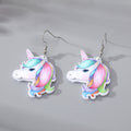 Photo Print Acrylic Animal Flower and Butterfly Hook Earrings view 2