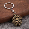 Auspicious Eight Treasures Bagua Alloy Keychain Pendant Charm