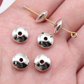 9.5x9.5x4.1mm 1.2g Multicolor Zinc Alloy Round Wheel Small Hole Spacer Beads for DIY Bracelet Jewelry