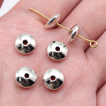 Smooth Wheel Spacer Beads in Four Metal Tone Finishes