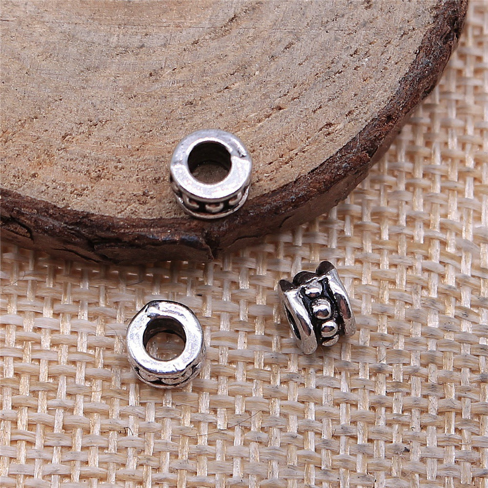 6x6x4mm 0.5g Multi Color Zinc Alloy Large Hole Spacer Beads for DIY Bracelet Jewelry Making