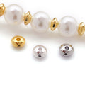Faceted Metal Rondelle Spacer Beads in 3mm 4mm and 5mm Sizes view 4