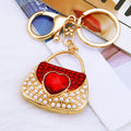 Pearl Heart Handbag Keychains in Three Colors with Plain and Braided Loops view 7