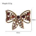 Ribbon Bow Crystal Metal Brooch Pin 4 x 4.8 cm for Jackets and Lapels view 2