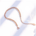 Heart Circle Link Chain Necklace Bracelet Gold Steel Rose view 8