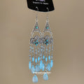 Filigree Chandelier Hook Earrings With Pink Or White Drops view 3