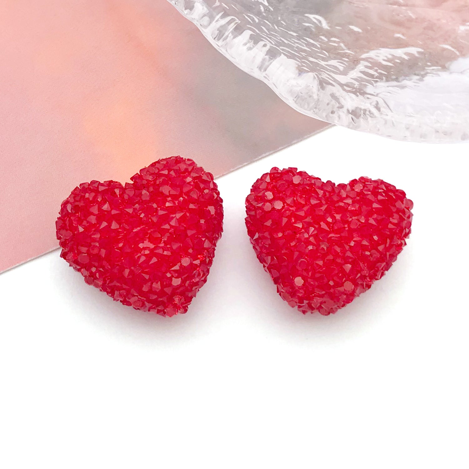 Candy Color Acrylic Heart Charm Pendant for DIY Bracelet Necklace Earrings Keychain