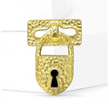 Textured Padlock Brooch in Polished Metal for Jackets and Scarves view 2