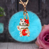 Sky-Blue Cat-Pompom
