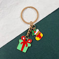 Gold Enamel Christmas Charm Keychains Six Festive Styles view 9