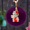 Deep-Purple Cat-Pompom