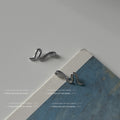 Silver Tone Wavy Squiggle Abstract Stud Earrings For Women view 3