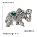 Raised Trunk Crystal Elephant Brooch in Seven Bright Colors view 11
