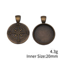 Reversible Round 20 mm Cabochon Pendant Settings in Two Finishes view 3