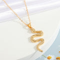 Coiled Snake Pendant Necklaces in Gold or Silver Tone view 5