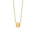 Gold Faceted Diamond Bead Pendant Necklace Rope Chain view 5