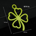 Open Cutout Four Leaf Clover Charm Pendant Three Colors view 4