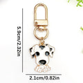 Eight Colorful Dog Breed Metal Clasp Keychain Designs view 6