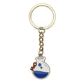 H2o Flask Chemistry Enamel Key Ring Blue Or Red Metal Charm view 6