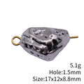 Antique Silver Irregular Rock Shaped Metal Spacer Bead view 3