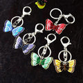 Enamel Crystal Butterfly Keychains in Five Colors plus Assorted Option view 8