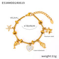 Charm Bracelets Cross Ocean Celestial Gold Steel Titanium view 7