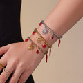 Colorful Fruit Pepper and Sun Charm Bracelets in Five Styles view 3