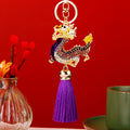Chinese Dragon Tassel Keychains in Forty Eight Color and Construction Options view 4