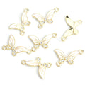 Crystal Butterfly Connector Charms in Seven Enamel Colors view 6