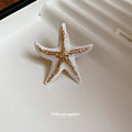 Enamel Starfish Open Rings Gold Ridge Trim 3 Colors view 4