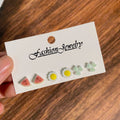 Fruit Nature and Animal Mini Stud Earring Three Pair Sets view 9