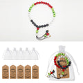 Red Green Clear And Black Faceted Acrylic Tasbih Prayer Beads view 1