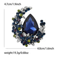 Teardrop Center Crystal Cluster Brooch in Three Colorways view 4