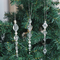 Clear Crystal Bead Drop Christmas Tree Hanging Ornament view 1