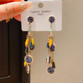 Ornate Crystal Chandelier Earrings In Four Color Designs view 9