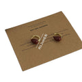 Glossy Red Teardrop Hoop Earrings with Gold Tone Frames view 5