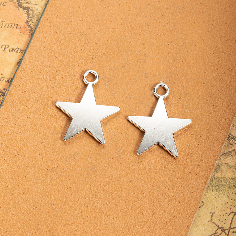 26x22mm Double-Sided Star Alloy Charm Pendant