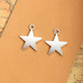 Large Solid Star Metal Charm in 3 Finishes for Jewelry Crafts view 3