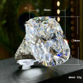 Silver Tone Oversized Cushion Crystal Statement Ring view 3
