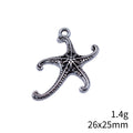 Textured Starfish Metal Charm Pendant Metal Jewelry Making Component view 3