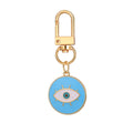 Twelve Piece Gold Tone Round Elephant and Evil Eye Clip Keychain Set view 5
