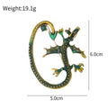 Winged Dragon Enamel Two Designs Metal Brooch Pin for Jackets and Lapels view 2