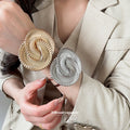 Metal Open Cuff Bracelets Spiral Flower Heart Eight Styles view 3