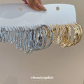 Geometric Twisted Hoop Earring Multi Pair Set 16 Pieces view 3