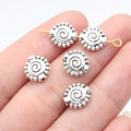 10x10mm 0.9g Antique Silver Zinc Alloy Swirl Small Hole Spacer Beads for Bracelet Jewelry Making