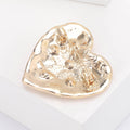 Jeweled Heart Brooch With An Irregular Gold-Tone Heart Filled With Colorful Faceted Stones view 4