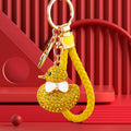 Jeweled Duck Keychains in Four Colors with Braided Wrist Loops view 1