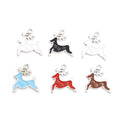 Colorful Reindeer Enamel Alloy Charm Pendants for Jewelry Making view 2