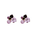 Colorful Crystal Flower Cluster Stud Earrings Fashion Jewelry Accessories view 5